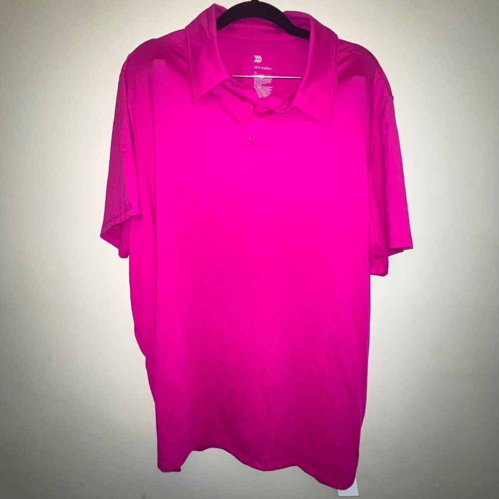 All In Motion Men's Polo Shirt XL,  Fuchsia